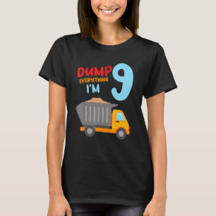 Kinder Bauwagen 9. Geburtstag Junge 9 Neun Yen T-Shirt