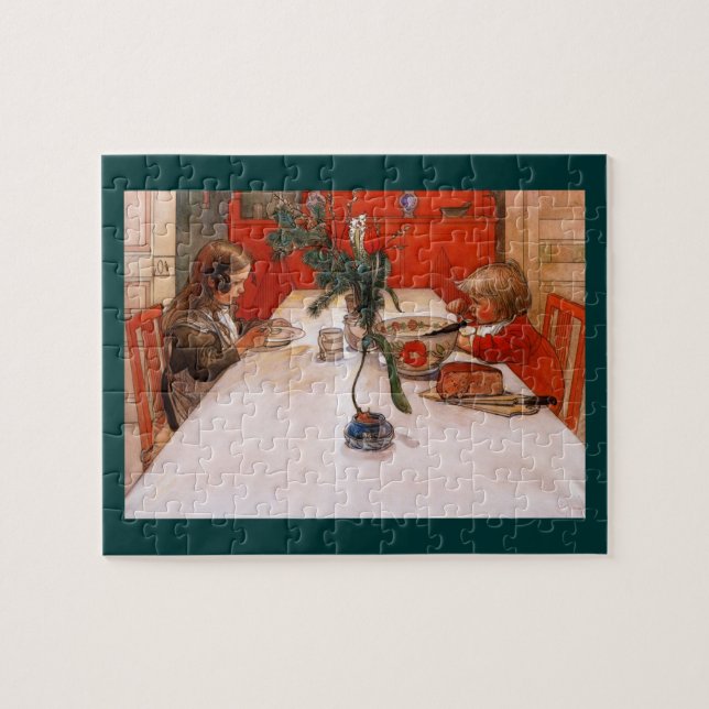 Kinder beim Abendessen Puzzle (Horizontal)