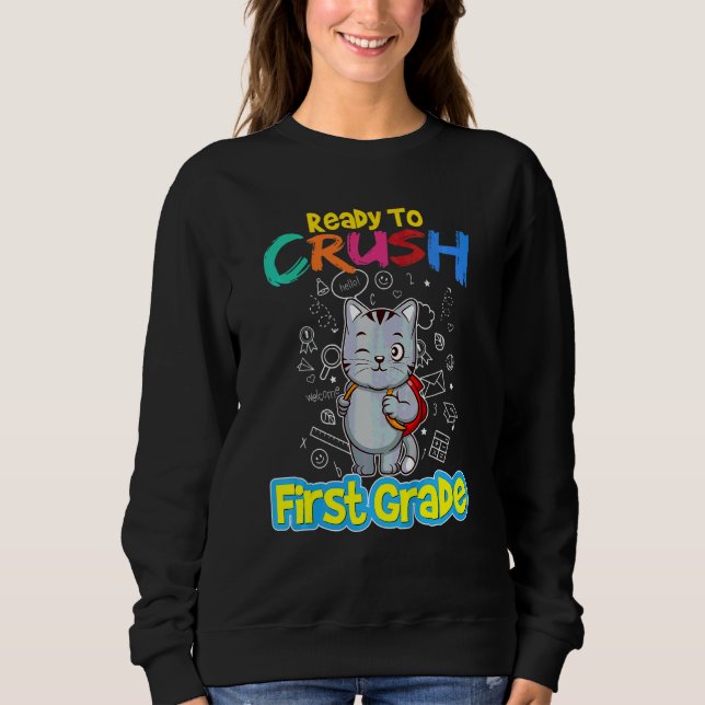 Kinder bereit, den Kindergarten der ersten Klasse  Sweatshirt (Vorderseite)