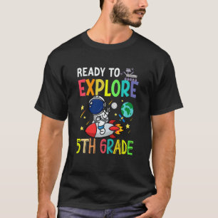 Kinder bereit, die fünfte Klasse Astronaut Rücken  T-Shirt