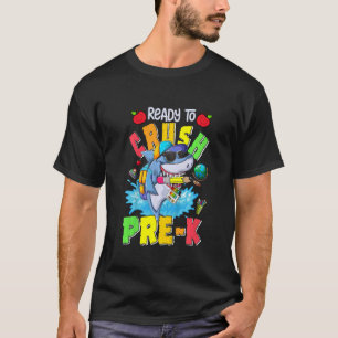 Kinder bereit, Pre-K Shark wieder zum Schuljungen T-Shirt