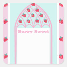 Kinder Berry Sweet Party Square Sticker