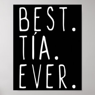 Kinder Beste Tia je Cooles Geschenk 10 Schwarz Poster