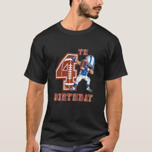Kinder betäuben Football Junge 4. Geburtstag 4 Vie T-Shirt