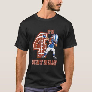 Kinder betäuben Football Junge 4. Geburtstag 4 Vie T-Shirt