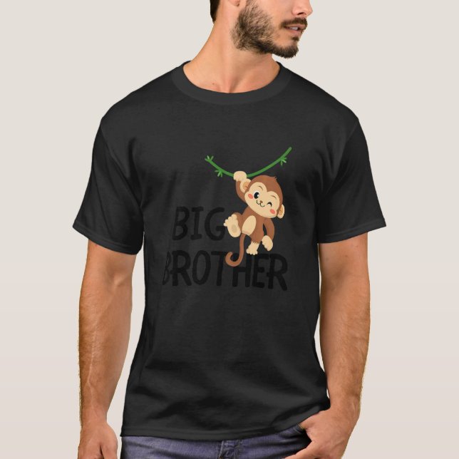 Kinder Big Brother Monkey Tierwelt Bestes Bro für  T-Shirt (Vorderseite)