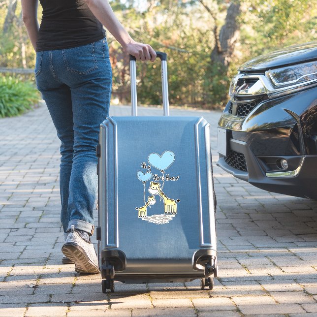 Kinder Big Brother Niedlich Giraffen Geschenk Idee Aufkleber (Koffer Insitu)