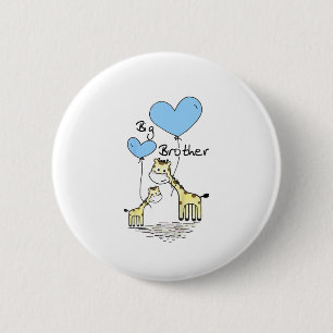 Kinder Big Brother Niedlich Giraffen Geschenk Idee Button