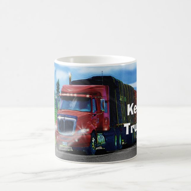 Kinder Big Red Cargo Truck Drinks Tasse (Mittel)