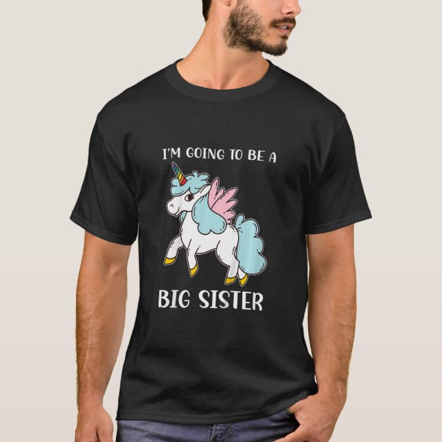 Kinder Big Sister Big Sis wird eine große Schweste T-Shirt (Vorderseite)