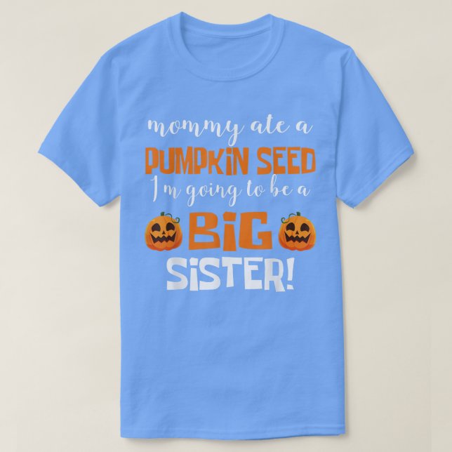 Kinder Big Sister Fall Schwangerschaft Ankündigung T-Shirt (Design vorne)