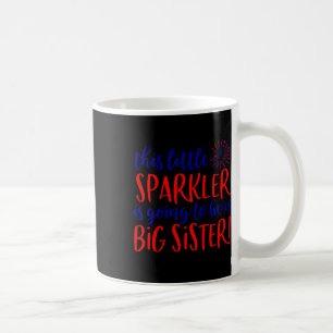 Kinder Big Sister Sparkler 4. Juli Schwangerschaft Kaffeetasse