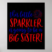 Kinder Big Sister Sparkler 4. Juli Schwangerschaft