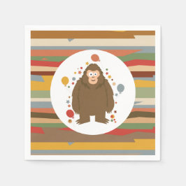 Kinder Bigfoot Geburtstag Serviette