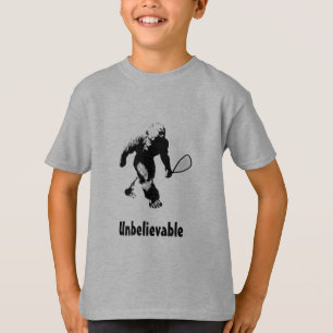 Kinder Bigfoot Racquetball Player mit Text T-Shirt
