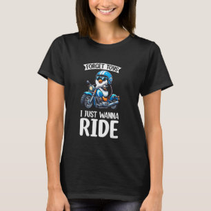 Kinder Biker Motorrad fahren Pinguin Jungen T-Shirt
