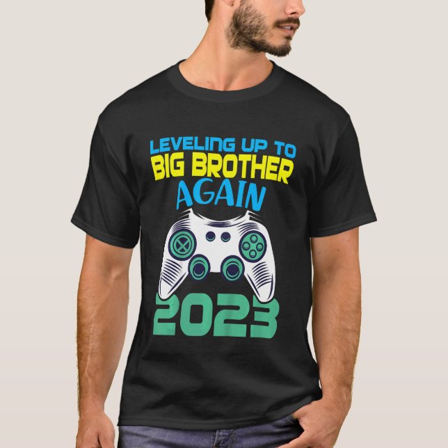 Kinder bis zum großen Bruder 2023 schwanger T-Shirt (Vorderseite)