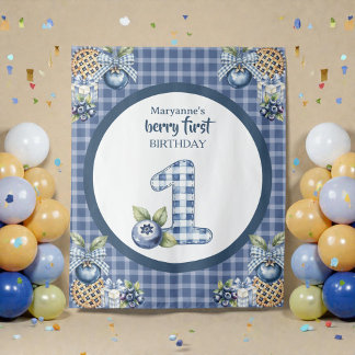 Kinder Blaubeeren-Erstgeburtstag Wandteppich