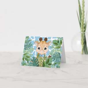 Kinder Blaue Dschungel-Giraffe mit Fliege