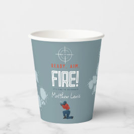 Kinder Blue Paintball Boys Cool Geburtstagsparty Pappbecher