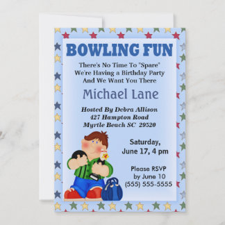 Kinder Bowling Birthday Einladung