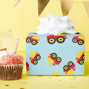 Kinder Boys Bau Dumptruck Geschenkpapier