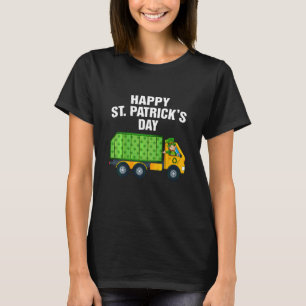 Kinder Boys St Patricks Day Garbage Lruck Funny Le T-Shirt