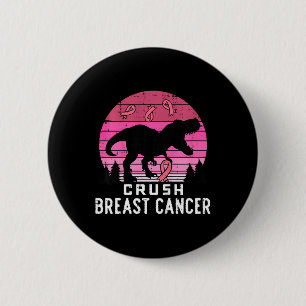 Kinder brechen Brustkrebs pink Trex Dino Bewusstse Button