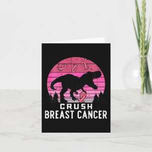 Kinder brechen Brustkrebs pink Trex Dino Bewusstse Karte