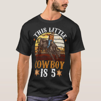 Kinder Bull Riding 5. Geburtstag 5 Jahre alt T-Shirt