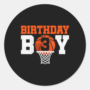 Kinder Bysketbyll Player 3 Jahre alter Junge Byske Runder Aufkleber