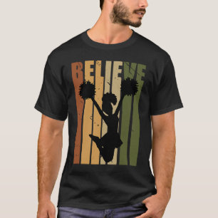 Kinder Camouflage Retro Cheerleading Motivieren Be T-Shirt