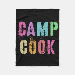 Kinder Camp Koch Chef Camping Kochen Team Vintage  Fleecedecke