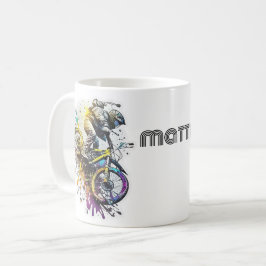 Kinder Cartoon Bike BMX. Extreme Adventure Boy Rei Kaffeetasse