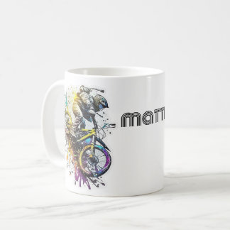 Kinder Cartoon Bike BMX. Extreme Adventure Boy Rei Kaffeetasse