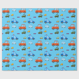 Kinder Cartoon Cars Geburtstagsfeier Geschenkpapier