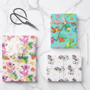 Kinder Cartoons Geschenkpapier Set