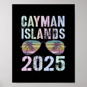 Kinder Cayman Islands 2025 Urlaub Surfen Cruising Poster