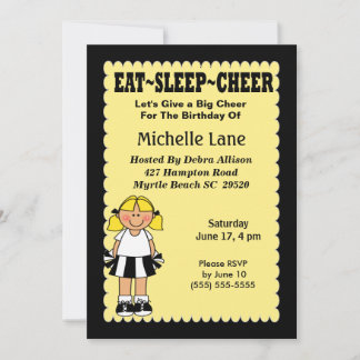Kinder Cheerleader Birthday Einladung