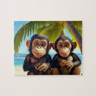 Kinder Chimpanzes Jigsaw Puzzle - Tropical