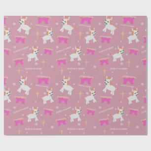 Kinder Christlich Weihnachtsgeburtspass pink Geschenkpapier