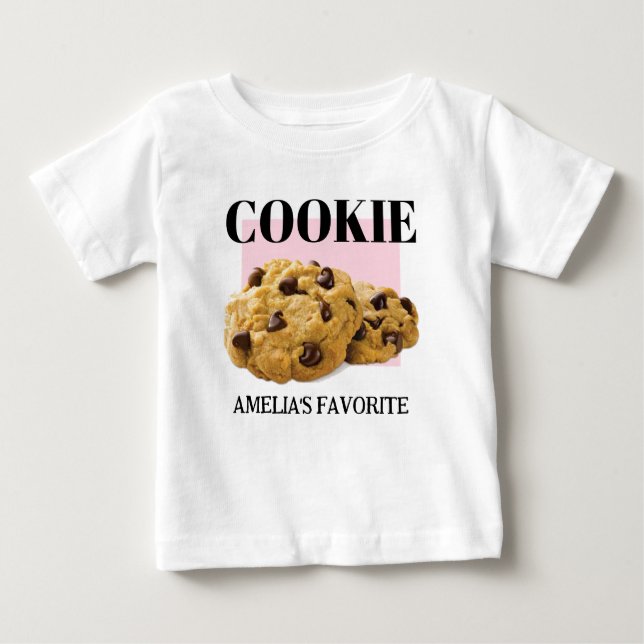 Kinder Cookie T - Shirt, Personalisiertes Cookie Baby T-shirt (Vorderseite)