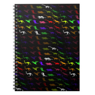 Kinder cooler Regenbogen bunt niedlicher Dinosauri Notizblock