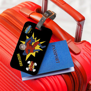 Kinder Cooler Superheld Foto Gepäckanhänger