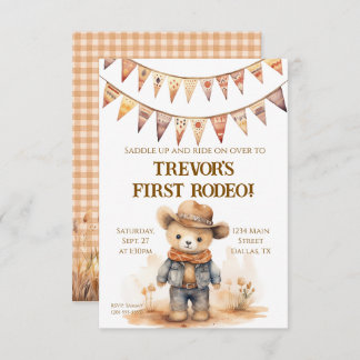 Kinder Cowboy Geburtstagsparty Einladung