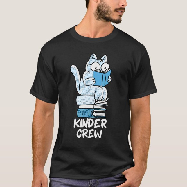 Kinder Crew  Cat Kindergarten Teacher 1st Day of S T-Shirt (Vorderseite)