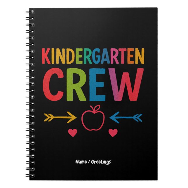 Kinder Crew Kindergarten Spaß zurück zur Schule Notizblock (Vorderseite)