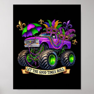 Kinder Crush Mardi Gras Kleinkind Truck Witziges M Poster
