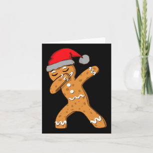 Kinder Dabbing Dab Gingerbread Mann Xmas Girls Boy Karte
