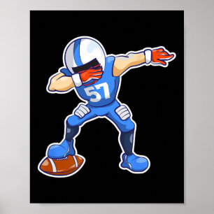 Kinder Dabbing Football Dab Dance Funny Boys Gesch Poster